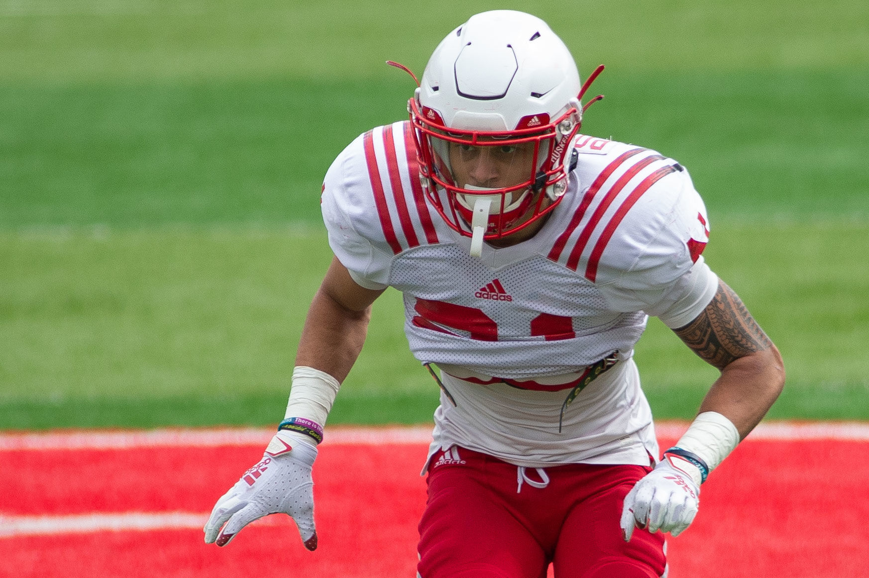 Nebraska football practice, 4.17